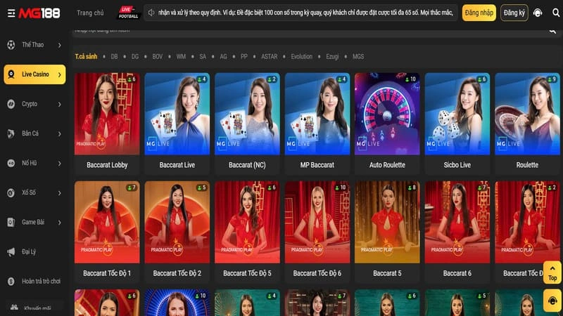 Live Casino với hàng ngàn trò chơi đẳng cấp Live Casino với hàng ngàn trò chơi đẳng cấp