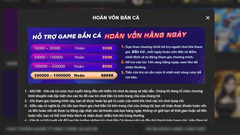 Sự kiện khuyến mãi tại sảnh bắn cá H5 Sự kiện khuyến mãi tại sảnh bắn cá H5
