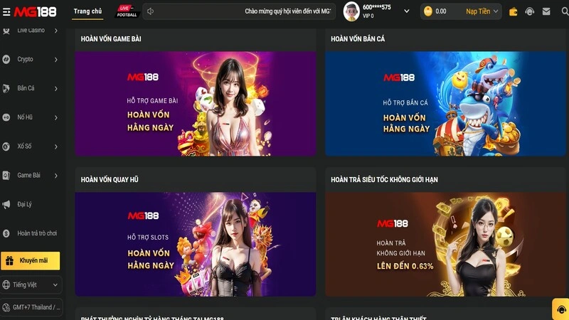 Chương trình hoàn vốn cho các game hot Chương trình hoàn vốn cho các game hot